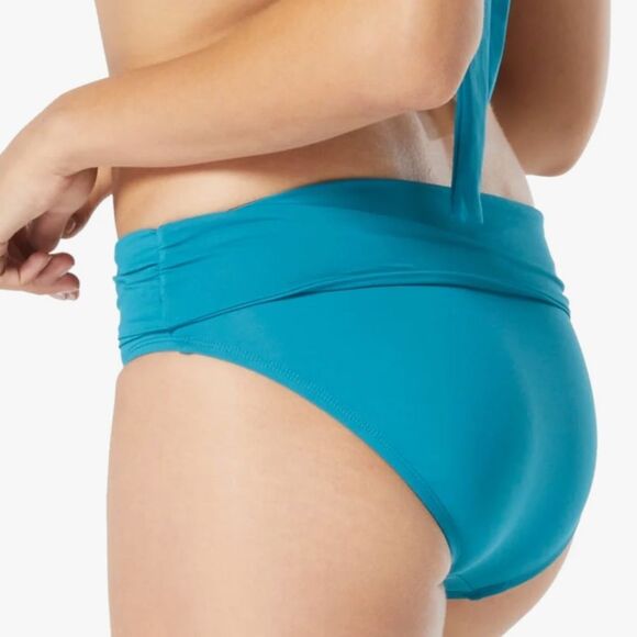 Coco Reef Classic Solids Impulse Rollover Bikini Swim Bottom Blue teal cove - Picture 3 of 10